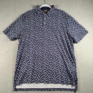 Polo Ralph Lauren Mens XL Navy Sailboat Print Performance Shirt EUC Classic AOP